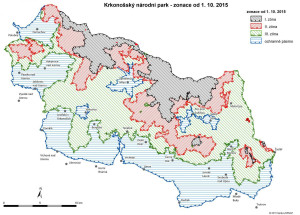 Nov zonace KRNAP platn od 1. jna 2015